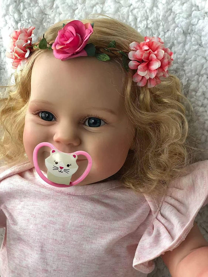 iCradle Lovely Real Look Reborn Baby Doll Girl - Muñeca de silicona...