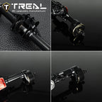 TREAL TRX4M Ejes Portal Trasero Kit Completo Aluminio 7075 Carcasa de eje mecanizado CNC para 1/18 TRX-4M (negro)