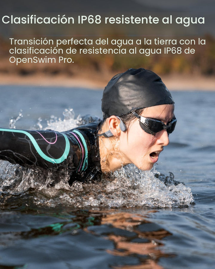 SHOKZ OpenSwim Pro - Auriculares deportivos de conducción ósea Blue...