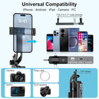 Trípode para iPhone Vlogging Kit con mini micrófono, luz y control remoto