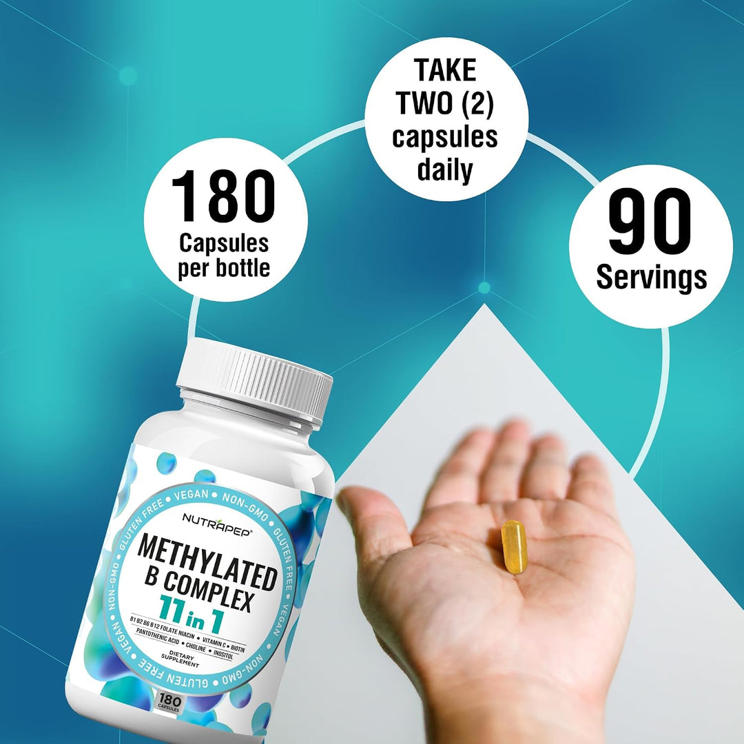 NutraPep Vitaminas del complejo B metilado \u2013 Complejo multivit...