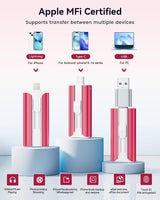 Unidad Flash Certificada MFi de 256GB para iPhone Thumb Drive, USB...