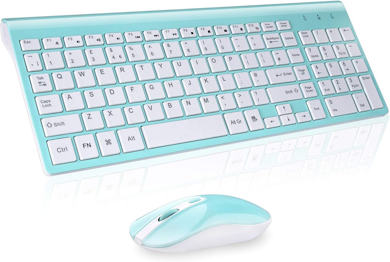 cimetech Combo de teclado y mouse inalámbricos, juego de teclado er...