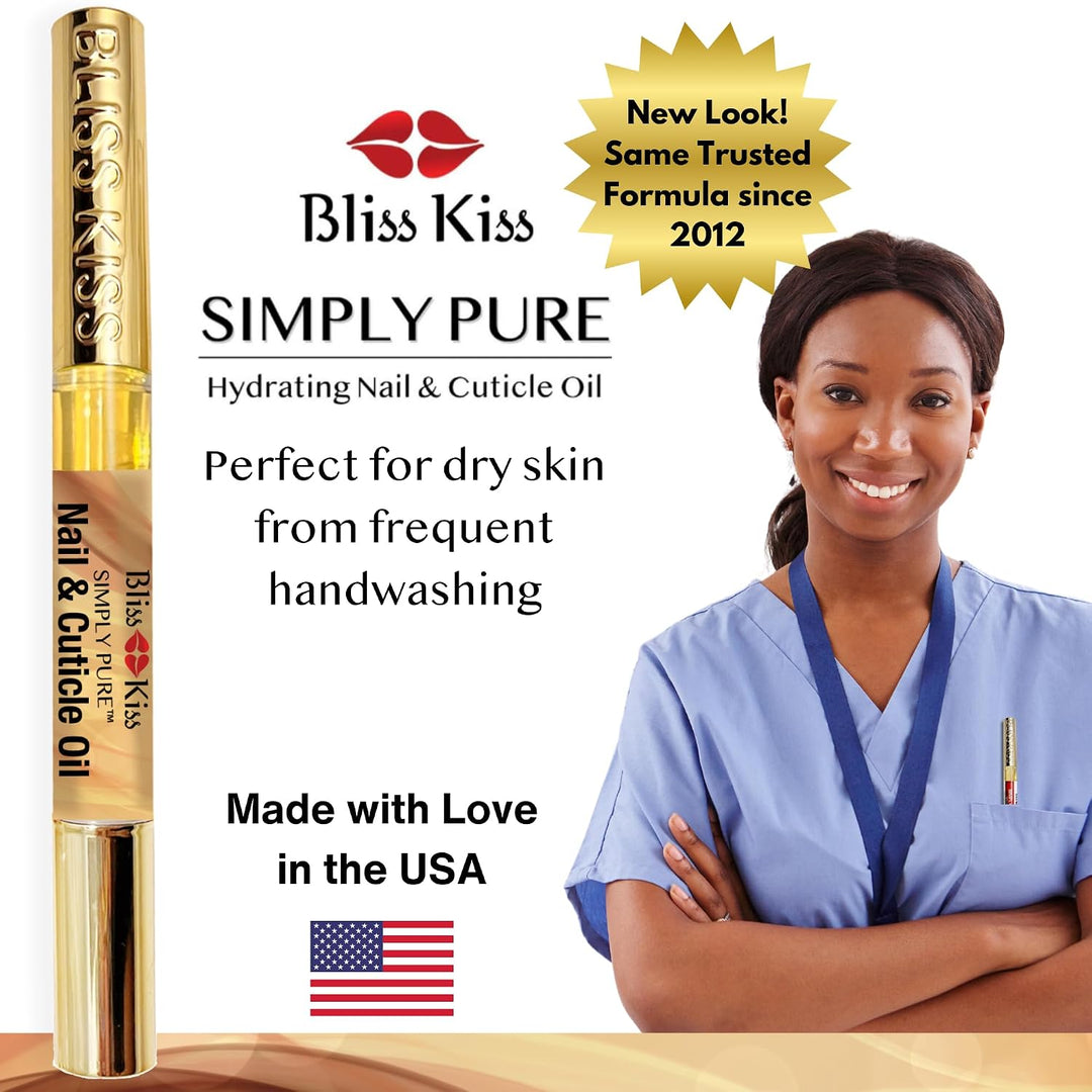 Bliss Kiss | 4 bolígrafos de cutícula de aceite de uñas con fraganc...