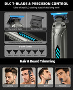 KIKIDO Cortadora de pelo inalámbrica para hombre, kit de cortapelos
