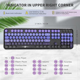FOPETT Combo de teclado y ratón inalámbricos - 2.4G de tamaño compl...