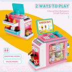 Juego de tienda de juegos de simulación para niños con caja registradora