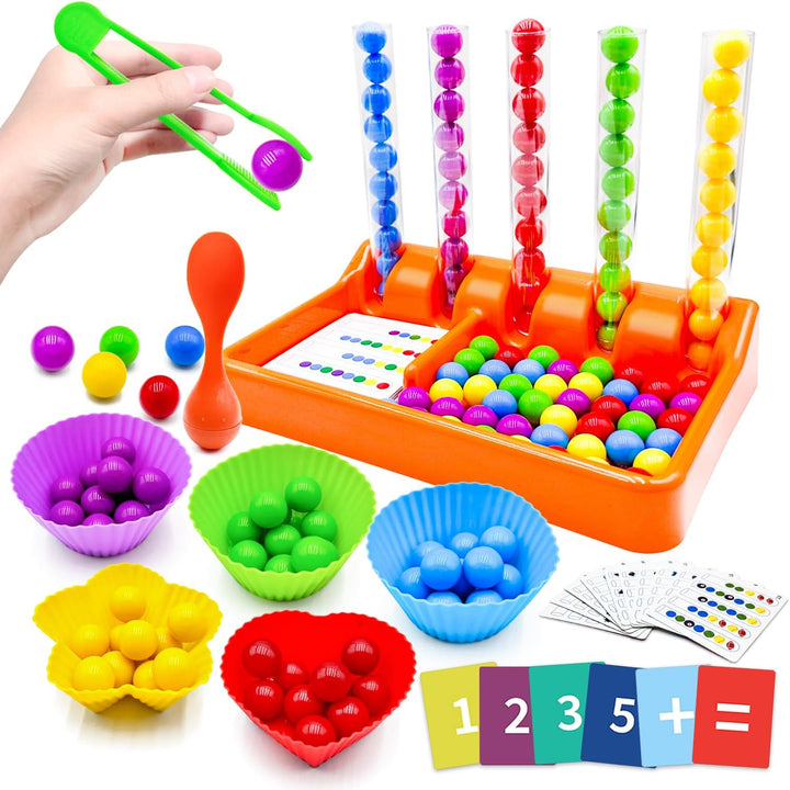 UPDOPEF Juego de juguetes de conteo y clasificación de colores, jug...