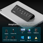 FIDECO, H708C43, hub USB 3.2 de 7 puertos, alimentado