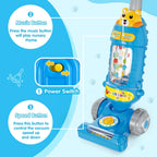 Aspiradora para niños con luces y sonidos, aspiradora para niños pequeños con acción de estallido, aspiradora de juego de simulación para niños de 18 meses en adelante, aspiradora de juguete para niños pequeños de 3 a 5 años, regalo