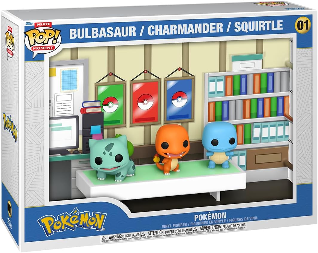 Funko Pop Moments Deluxe: Pokemon - Starters - Bulbasaur, Charmande...