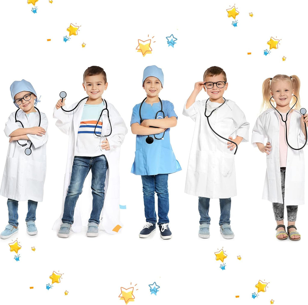 Paquete de 30 Estetoscopios de Juguete para Niños Estetoscopios Desechables a Granel Funcionamiento Real Enfermería Médico Juego de Simulación Accesorios de Disfraz de Enfermera para Niños Día