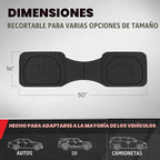 Motor Trend Premium FlexTough Alfombrillas de piso de goma para la parte trasera, alfombrillas universales de alta resistencia para todo tipo de clima, con ajuste personalizado para coches, sedanes