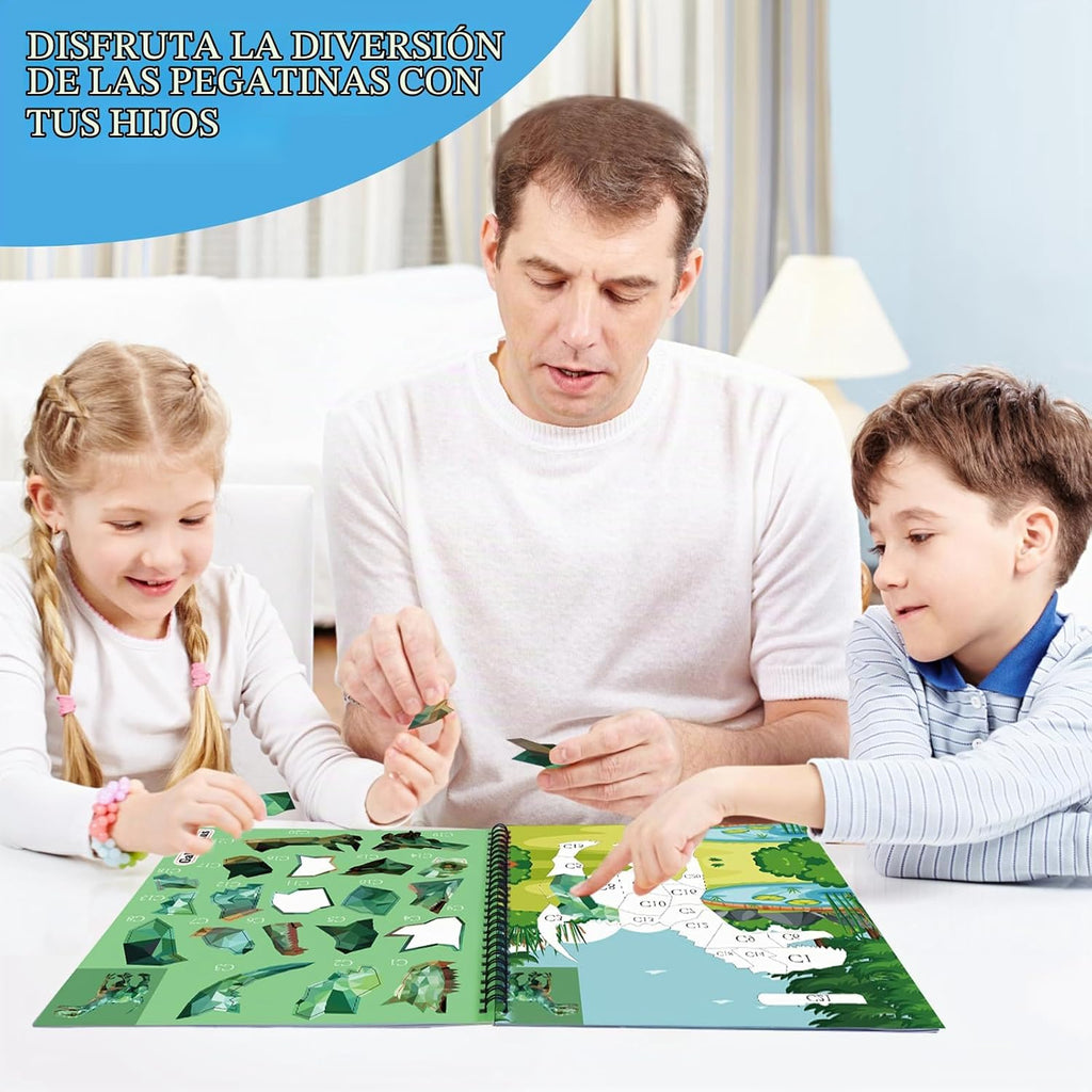 4Pcs Paint by Sticker Books para Kids 4-8, Travel Craft Activity