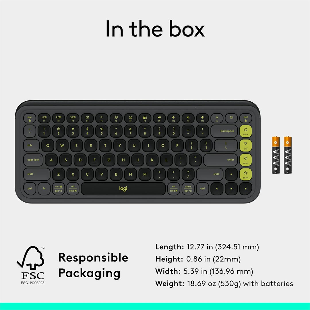 Logitech POP ICON Keys Teclado Bluetooth inalámbrico, escritura cóm...