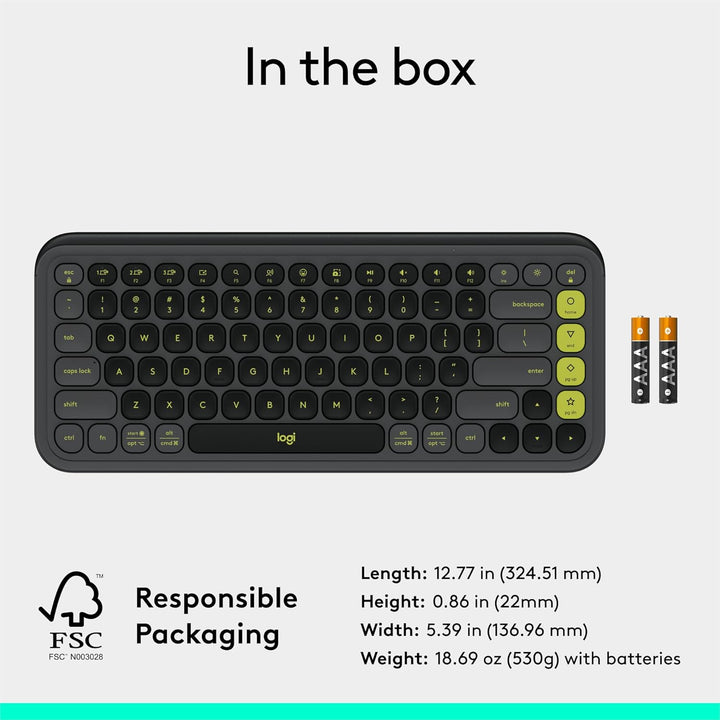 Logitech POP ICON Keys Teclado Bluetooth inalámbrico, escritura cóm...