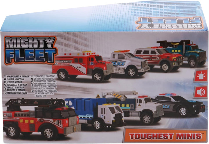 Mighty Fleet Toughest Minis - Juguete de ambulancia de