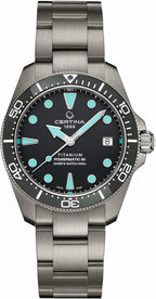 Certina, Unisex, DS Action Diver, suizo automático, titanio, 1.496 in, reloj, gris, titanio, C0488074408100