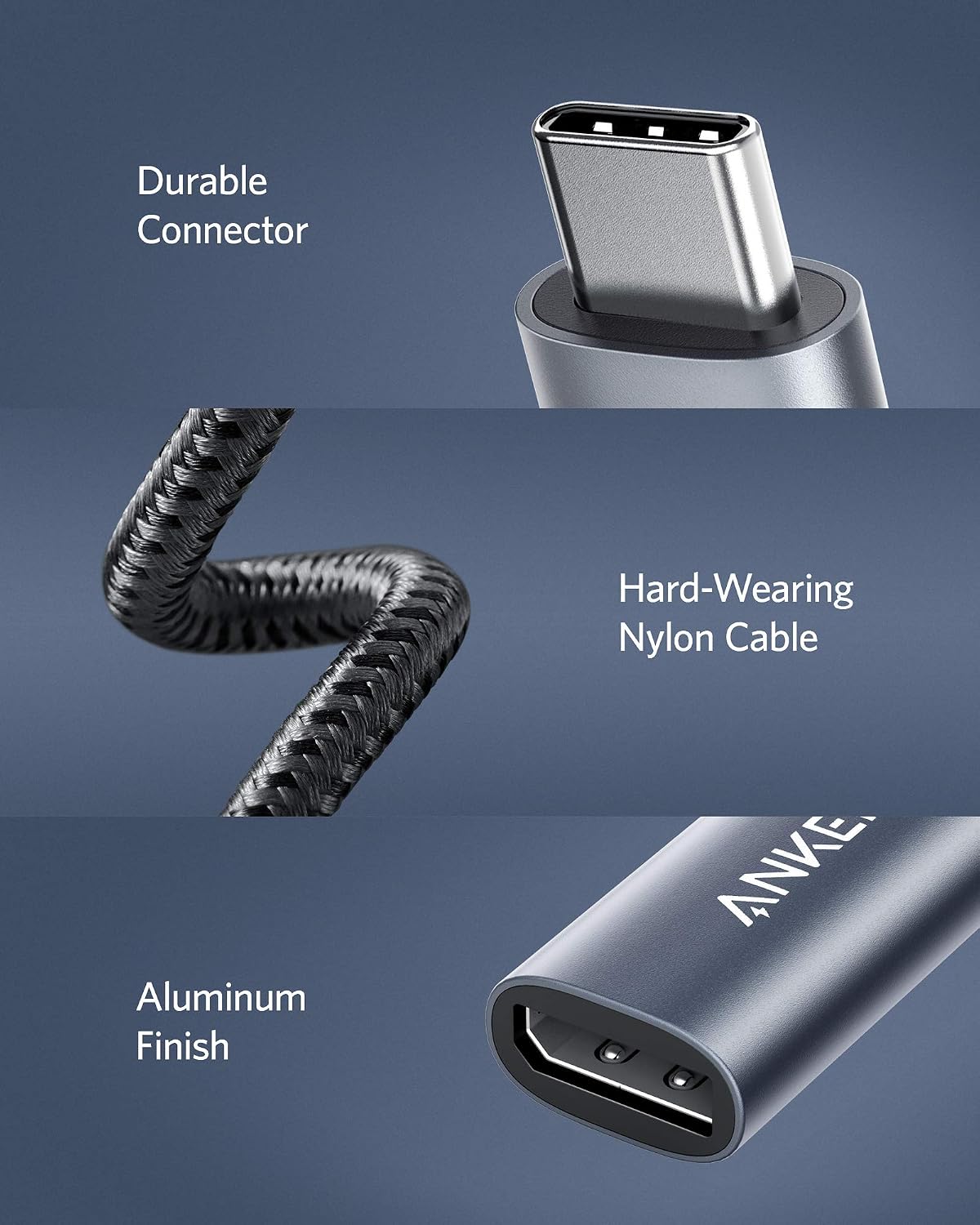 Anker Adaptador USB-C a DisplayPort, espejo o extensión de hasta 4K @60Hz Adaptador