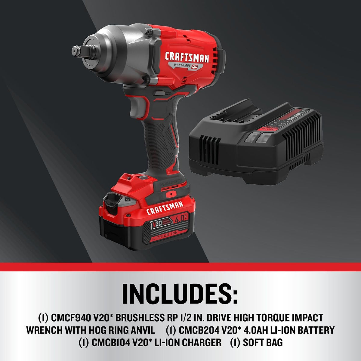 CRAFTSMAN V20 RP - Llave de impacto inalámbrica, batería y cargador