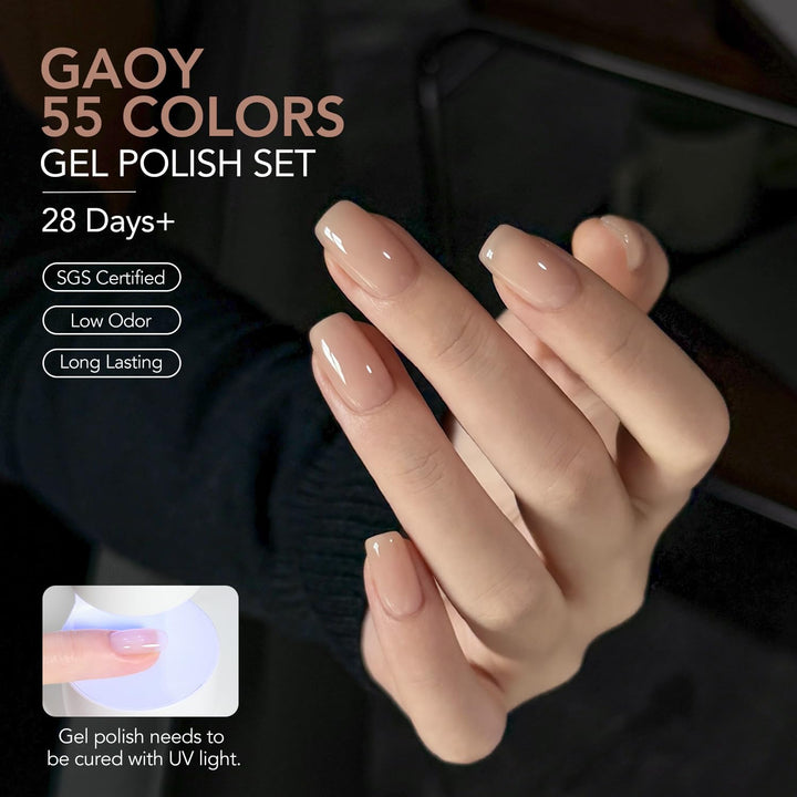 GAOY - Juego de 60 esmaltes de uñas de gel, 55 colores para todas l...
