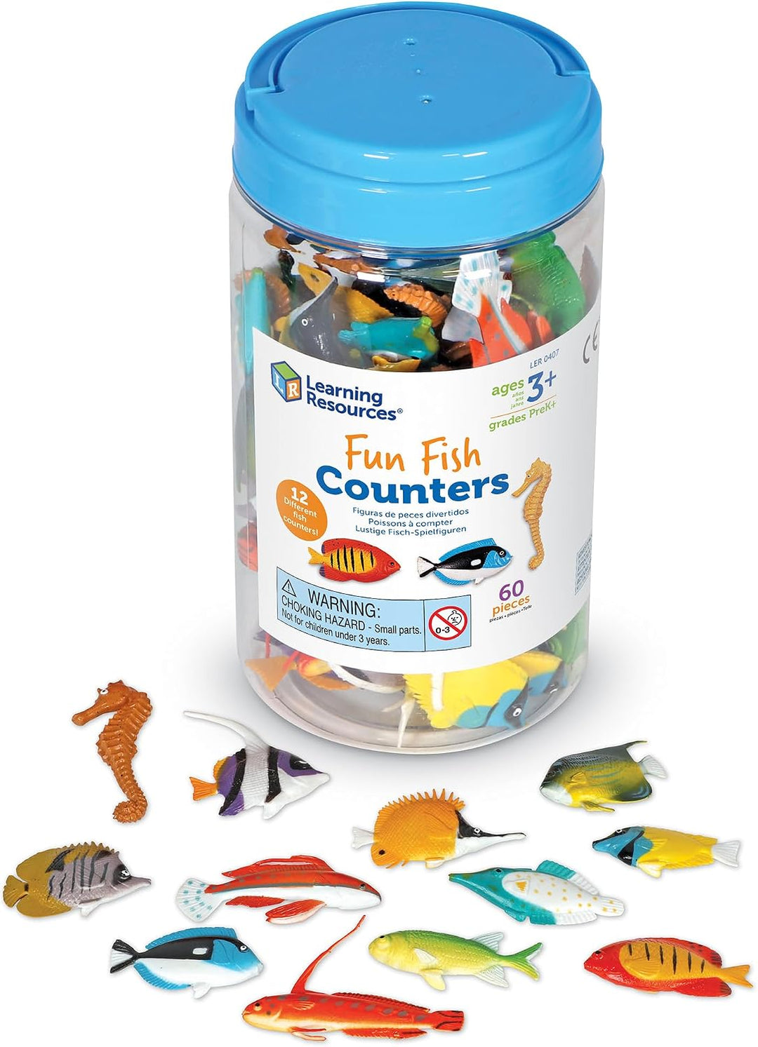 Learning Resources Contadores de animales de granja, 60 piezas, jug...