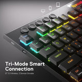 Redragon K618 PRO Teclado mecánico RGB inalámbrico de 3 modos, BT\/...