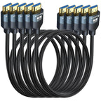 Cable HDMI 2.1 RyzzRooa 8K de 6 pies, paquete de 5, ultra alta velocidad de
