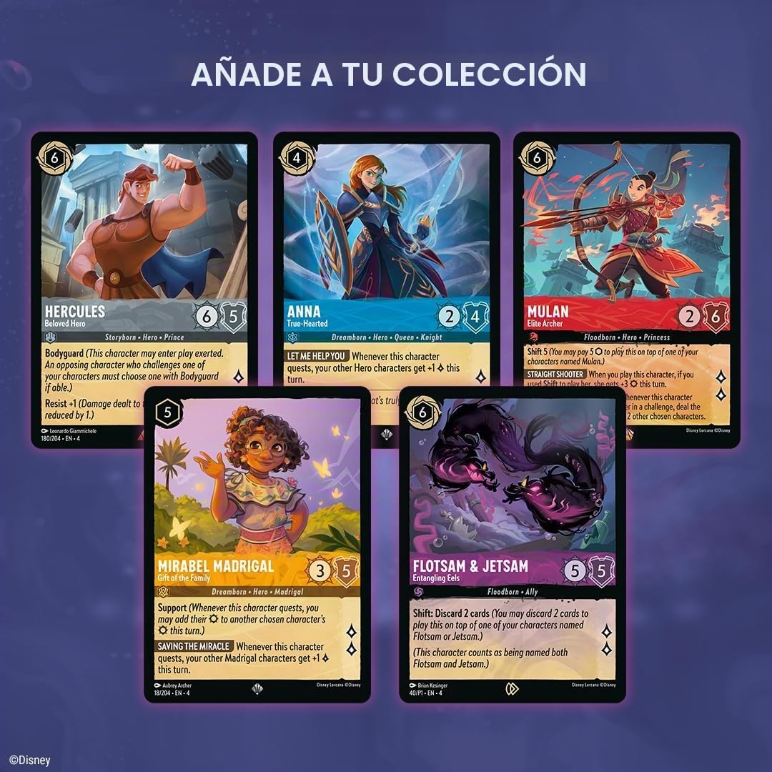 Ravensburger Disney Lorcana TCG: Ursula Return Booster Pack Display | 24 paquetes con 12 cartas coleccionables cada uno | Ideal para coleccionistas y fanáticos de Disney | Adecuado para mayores de 8