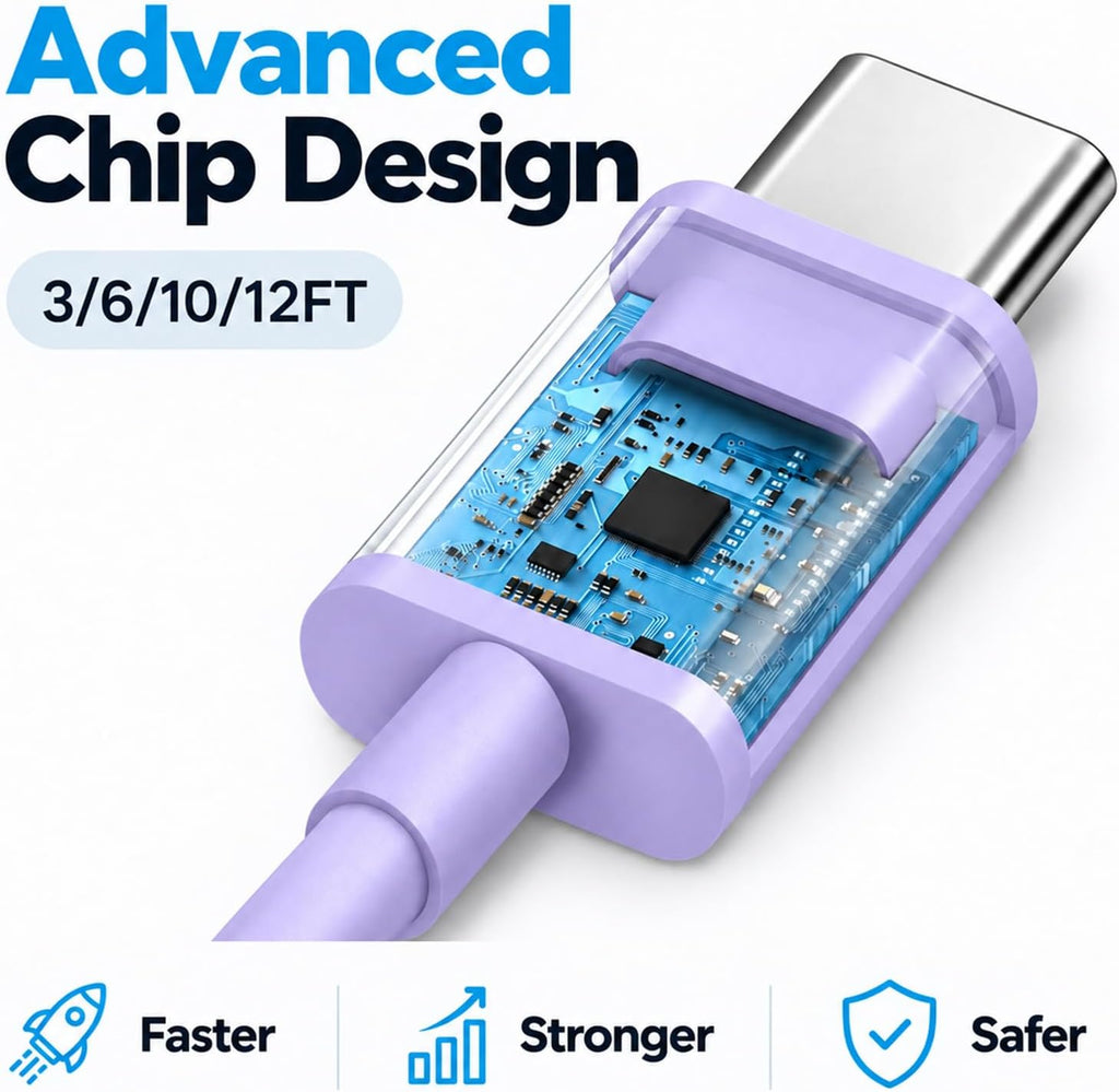 Cargador tipo C súper rápido para Samsung, cargador USB C de doble puerto