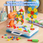 Juguetes de construcción STEM 224PCS Juego de destornilladores y taladro para