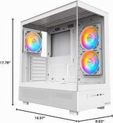 MONTECH XR-W, chasis para PC de torre media ATX para juegos, ventil...