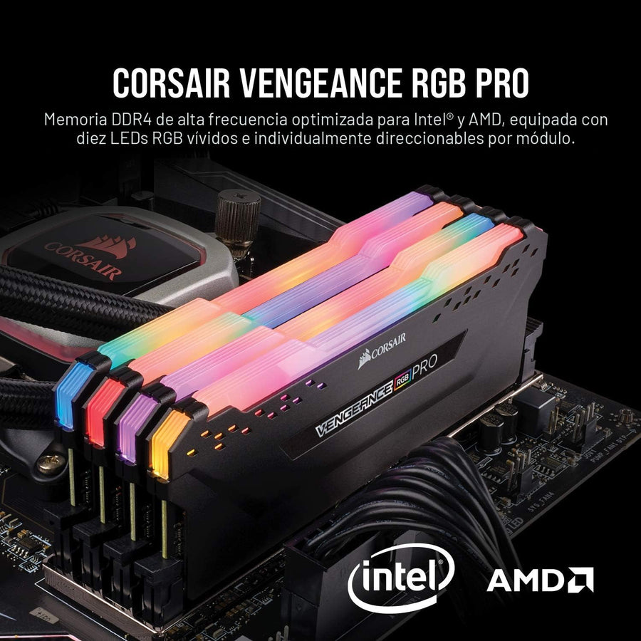 CORSAIR Vengeance RGB PRO DDR4 RAM 32GB (2x16GB) 3200MHz CL16-20-20...
