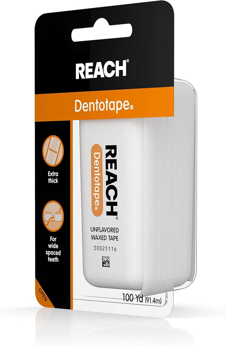 Reach Cinta de dentotape encerada, sin sabor, 100 yardas, 1 unidad...