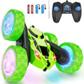 Hamdol Coche de acrobacias a control remoto para niños, Verde, 2-Estándar
