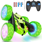 Hamdol Coche de acrobacias a control remoto para niños, Verde, 2-Estándar