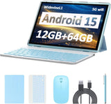 Tablet Android 15, 10 pulgadas 12 GB RAM+64 GB ROM\/1 TB (máx.), ta...