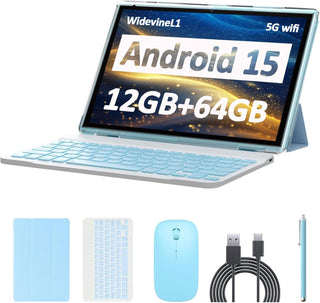 Tablet Android 15, 10 pulgadas 12 GB RAM+64 GB ROM\/1 TB (máx.), ta...