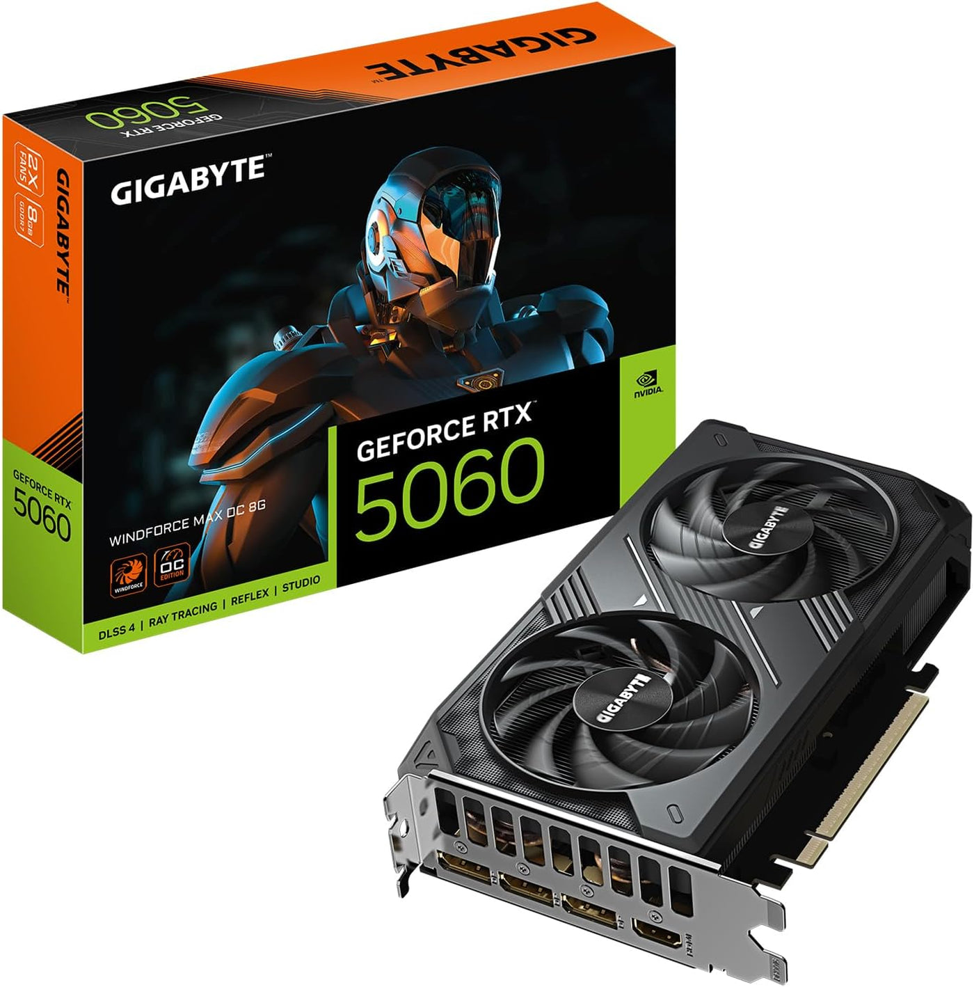 Tarjeta gráfica GIGABYTE GeForce RTX 5060 WINDFORCE MAX OC 8G, 8GB...