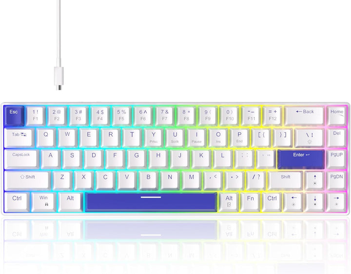 MageGee Teclado portátil 60% mecánico para juegos, retroiluminado R...