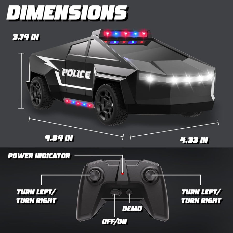 Cheffun Coches de policía para niños de 4 a 8 años \u2013 Auto a co...