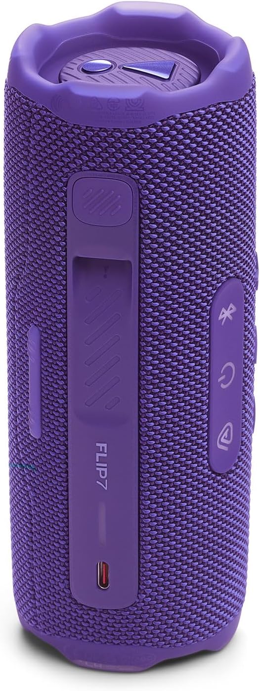 JBL Flip 7 (Púrpura) + Paquete con estuche protector rígido divvi!...