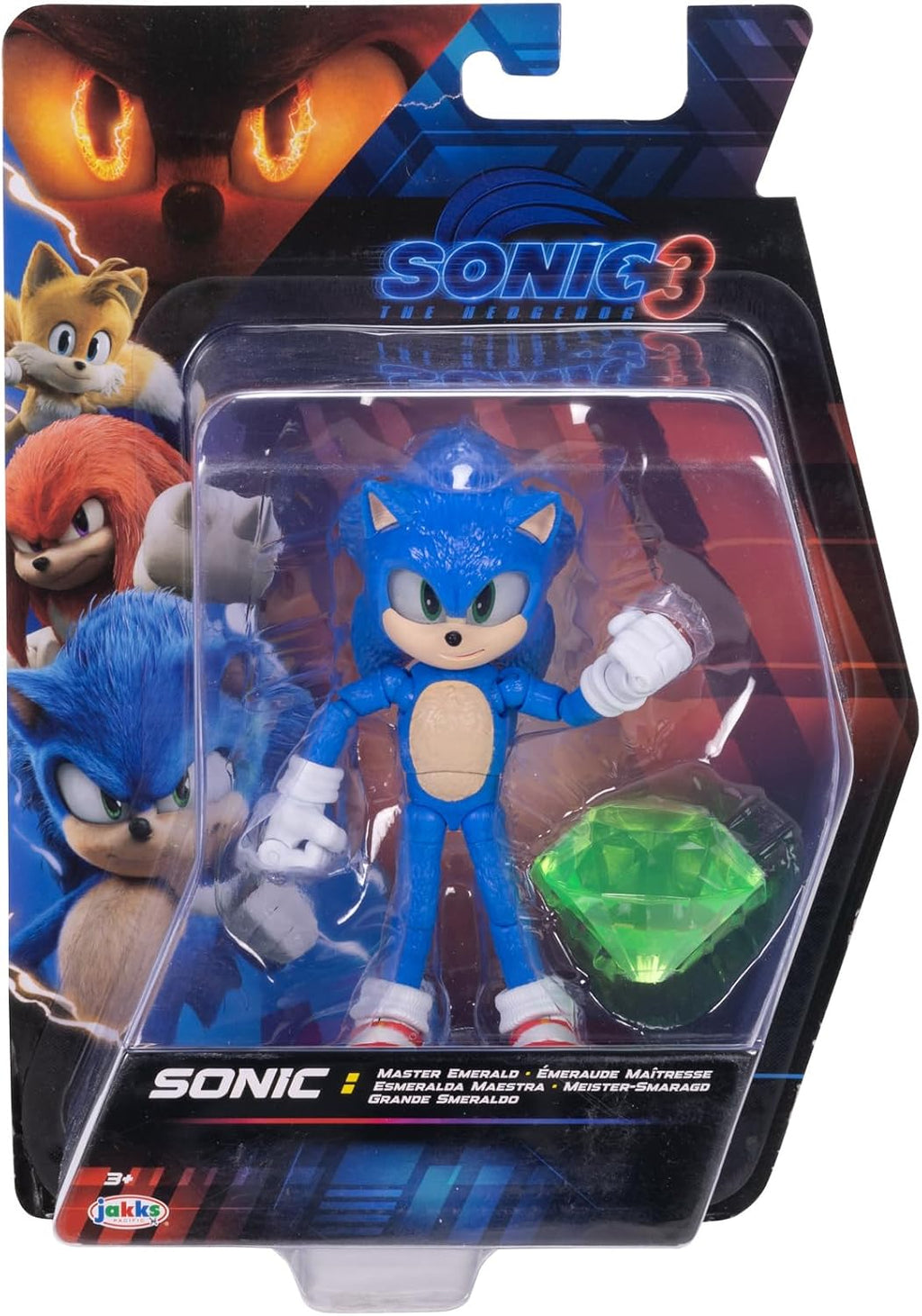 Sonic The Hedgehog Sonic 3 Movie 5" Figuras de acción: Sonic con ola de esmeralda #3