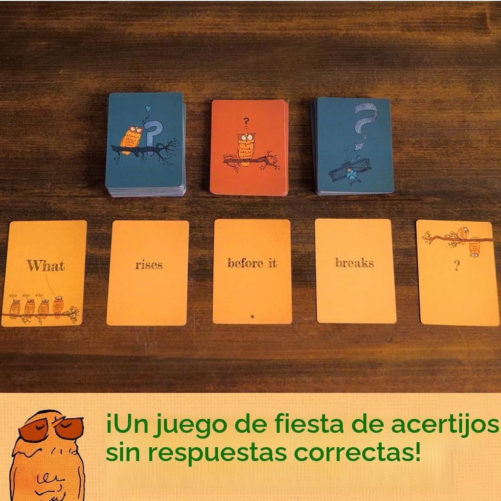 Smug Owls Card Game- Premio ganador divertido y creativo para fiestas de acertijos