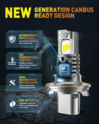 Termitor - Bombillas LED H13/9008 más brillantes para todoterreno, 10 veces más brillantes, 80,000 LM, 85 K+ horas, 6500 K blanco frío, IP68 impermeable, tamaño OEM 1:1, instalación de 3 minutos