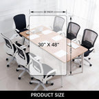 Lámpara Kuyal Tapete transparente para silla para suelo de madera dura de 30 x 48 pulgadas, tapete de protección de madera/azulejos para oficina y hogar (rectangular de 30 x 48 pulgadas)