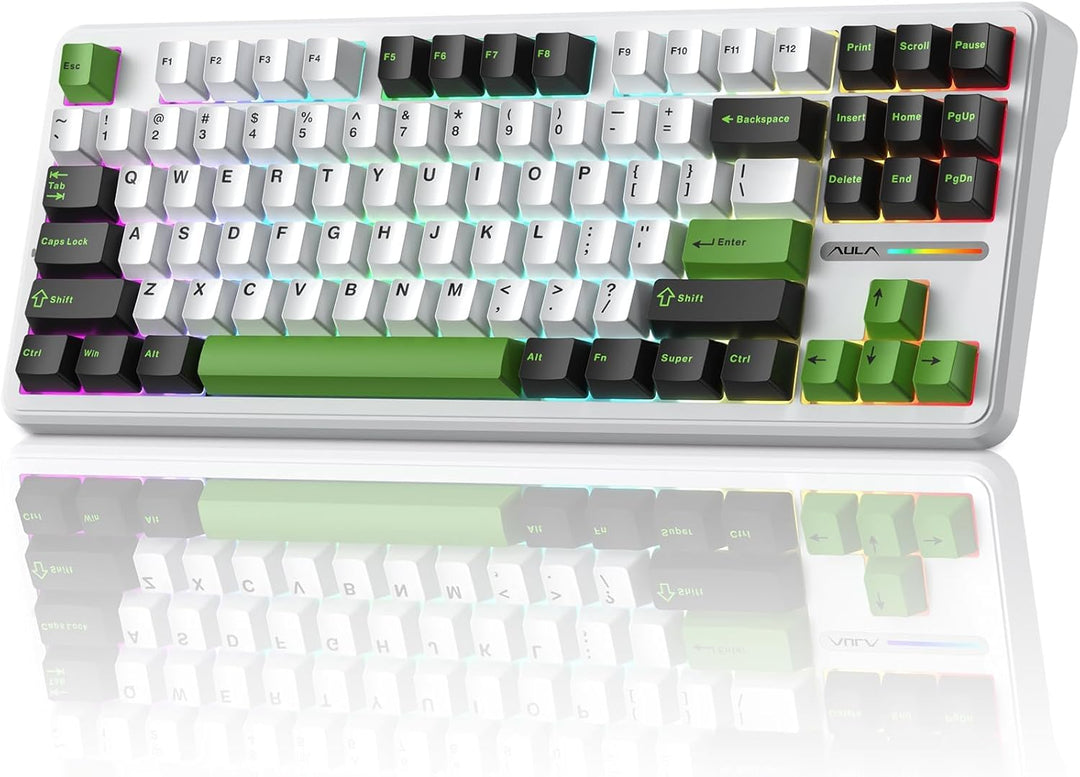 Aula F87 Pro - Teclado mecánico inalámbrico, 87 teclas TKL Tri-Mode...