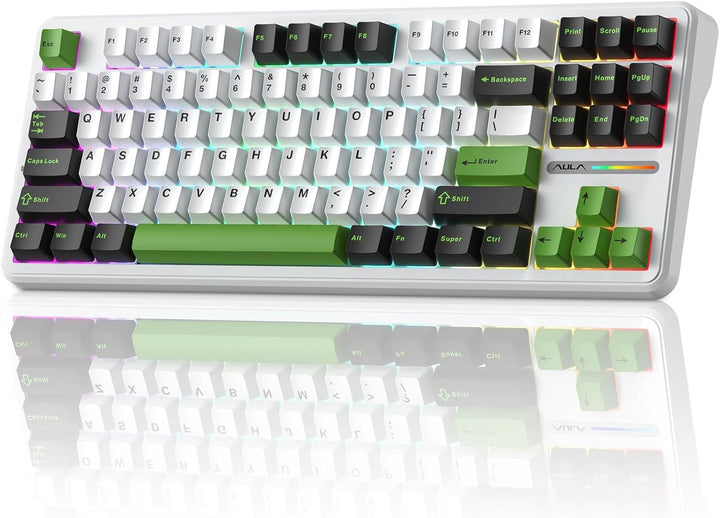 Aula F87 Pro - Teclado mecánico inalámbrico, 87 teclas TKL Tri-Mode...