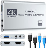 Rybozen Tarjeta de captura de video de audio 4K, dispositivo de cap...