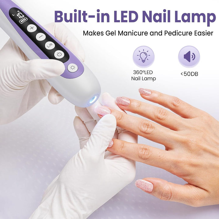 Taladro de uñas, lima de uñas eléctrica y lima de uñas inalámbrica...